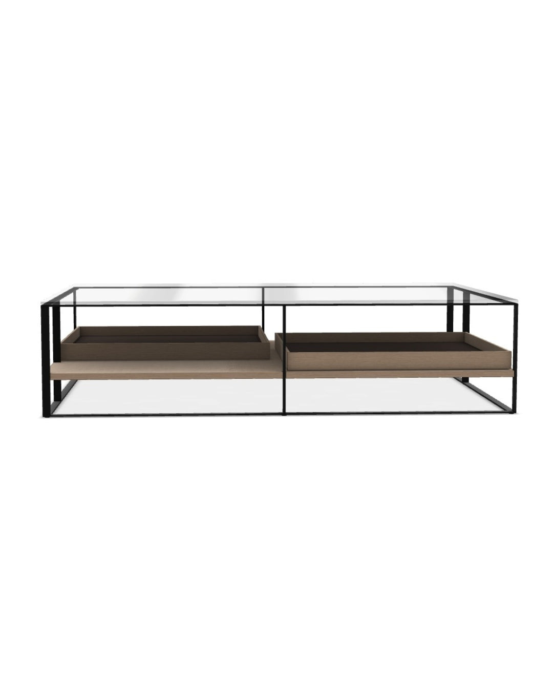 Lithos Small Table with 2 Extractable Trays