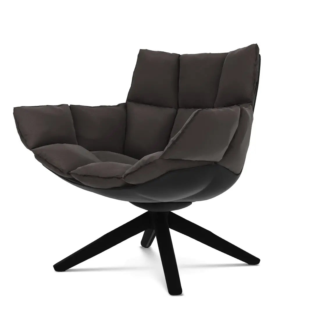 Husk Swivel Armchair with Armrests