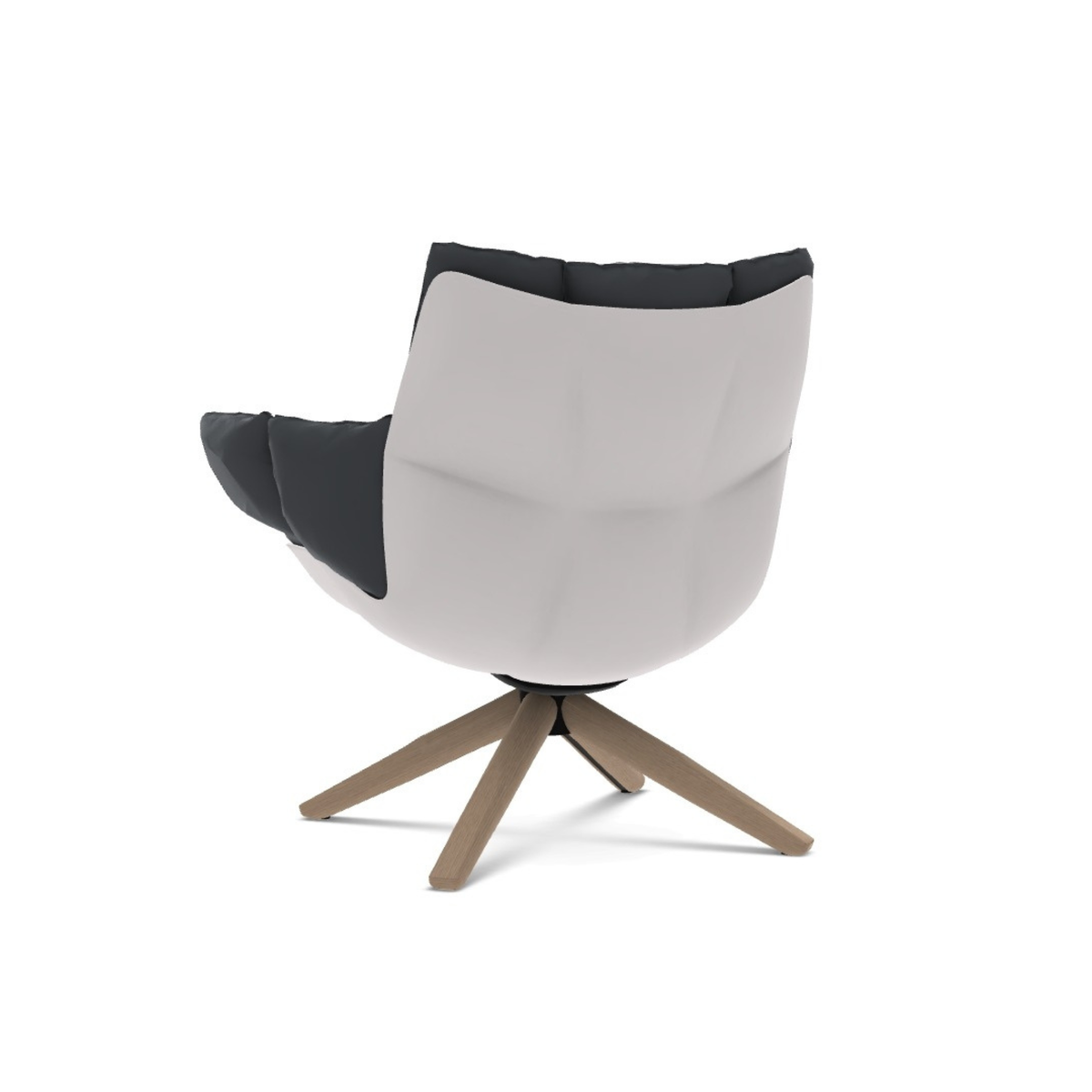 Husk Swivel Armchair with Armrests