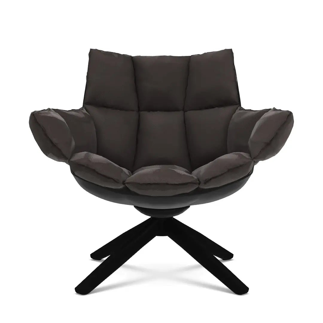 Husk Swivel Armchair with Armrests