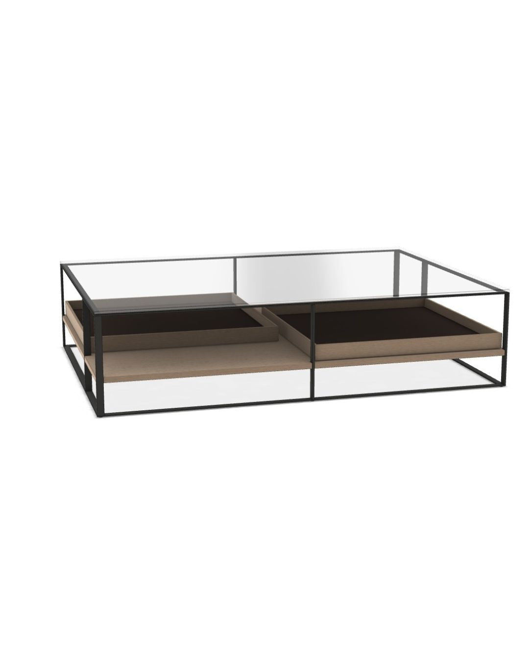 Lithos Small Table with 2 Extractable Trays